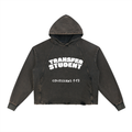 Vintage Washed Frayed-Hem Hoodie