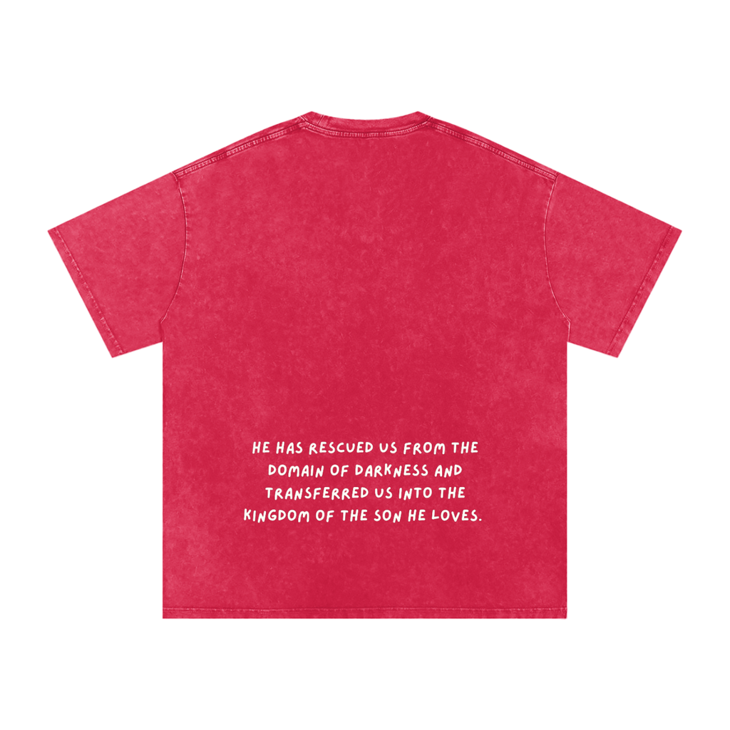 Snow Washed Oversized Cotton T-Shirt