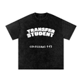Snow Washed Oversized Cotton T-Shirt
