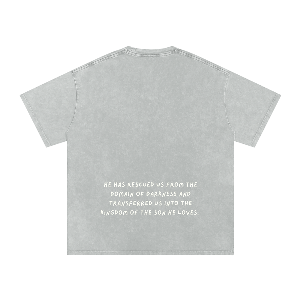Snow Washed Oversized Cotton T-Shirt
