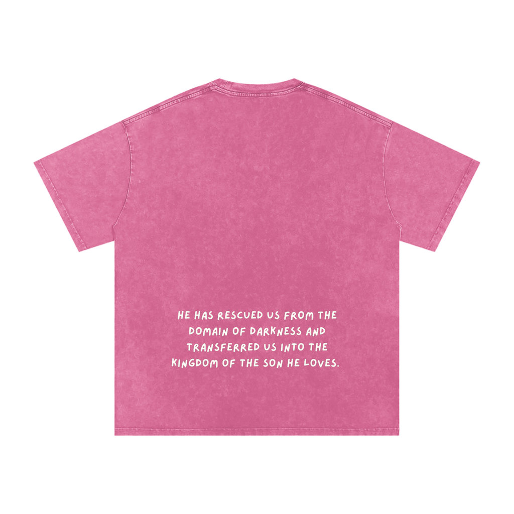 Snow Washed Oversized Cotton T-Shirt