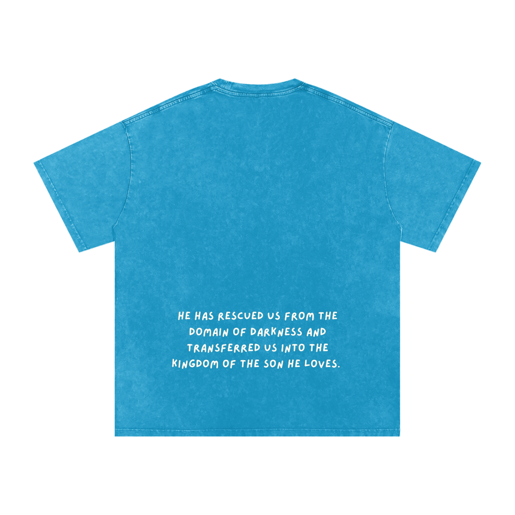 Snow Washed Oversized Cotton T-Shirt