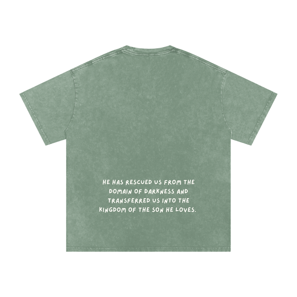 Snow Washed Oversized Cotton T-Shirt