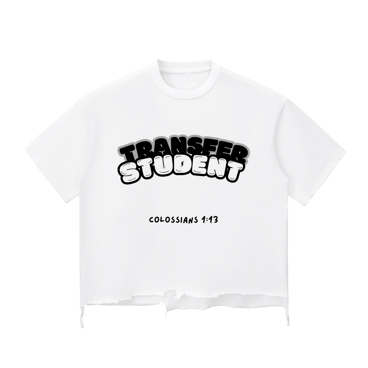 Transfer Student Raw-Hem Boxy T-shirt
