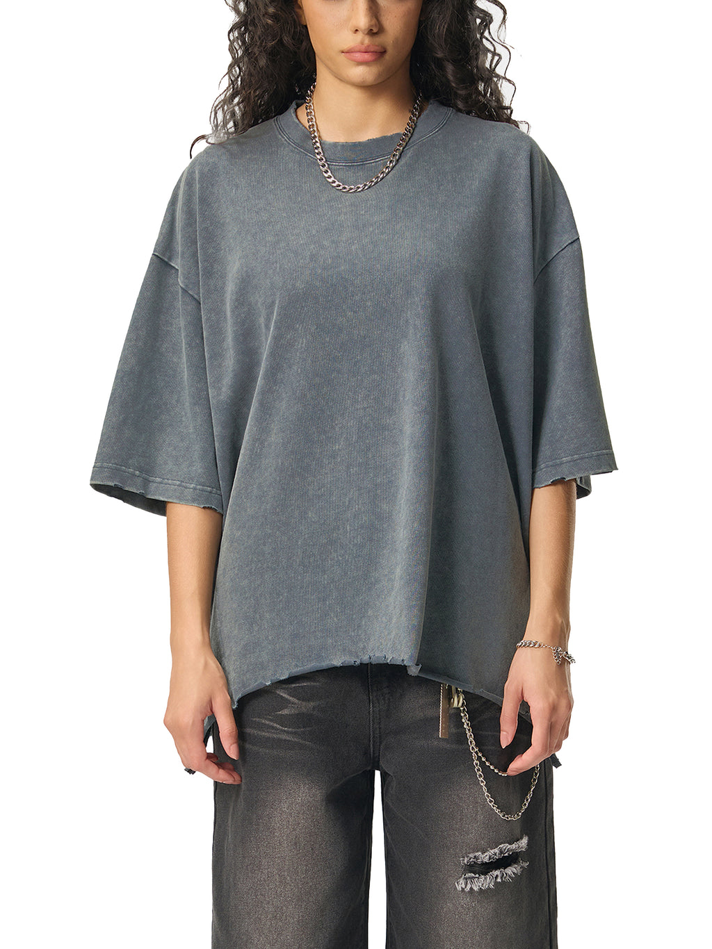 Transfer Student Raw-Hem Boxy T-shirt