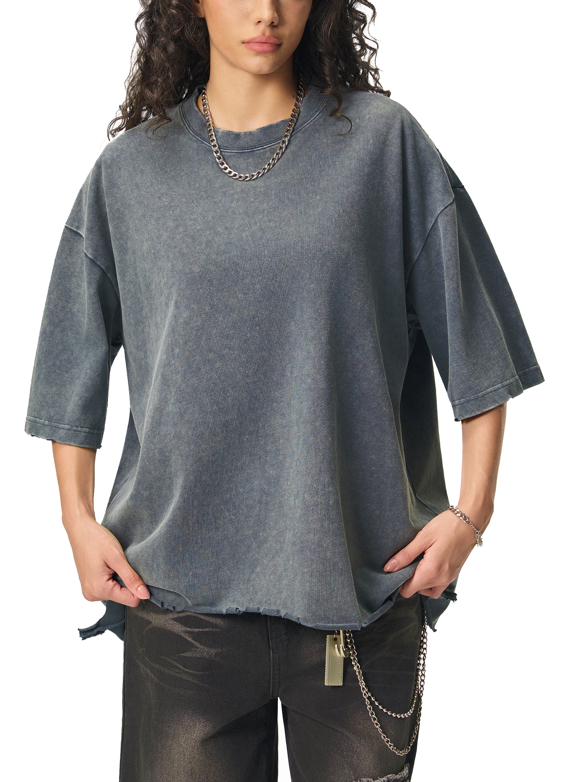 Transfer Student Raw-Hem Boxy T-shirt